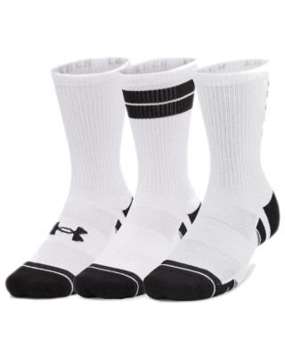 Under Armour Perf Tech Nov 3Pk Crew Κάλτσες Λευκό
