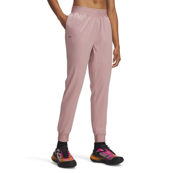 Under Armour Rival Hi Rise Woven Pant Γυναικείο Παντελόνι Ροζ