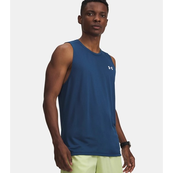 Under Armour Tech Tank Ανδρικό Αμάνικο Μπλε