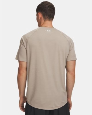 Under Armour Tech Textured Ss Ανδρικό T-Shirt Μπεζ Under Armour Tech Textured Ss Ανδρικό T-Shirt Μπεζ