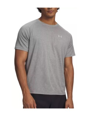 Under Armour Tech Textured Ss Ανδρικό T-Shirt Γκρι