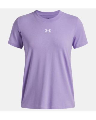 Under Armour Rival Core Ss Γυναικείο T-Shirt Μωβ