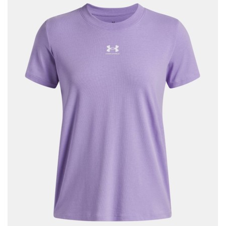 Under Armour Rival Core Ss Γυναικείο T-Shirt Μωβ