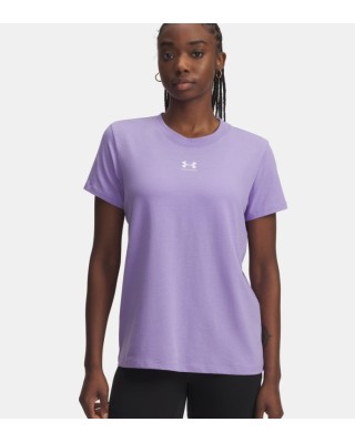 Under Armour Rival Core Ss Γυναικείο T-Shirt Μωβ