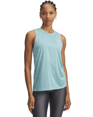 Under Armour Tech Tank Twist Γυναικείο Αμάνικο Πράσινο
