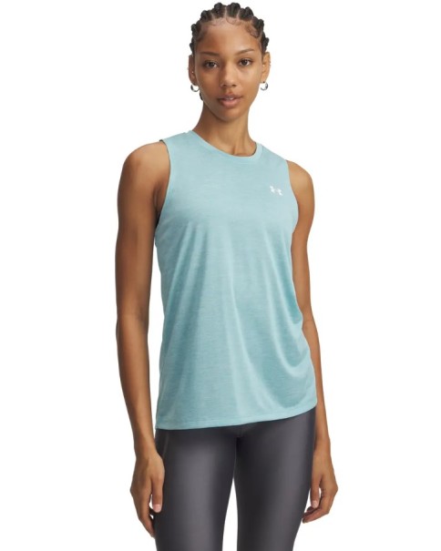 Under Armour Tech Tank Twist Γυναικείο Αμάνικο Πράσινο