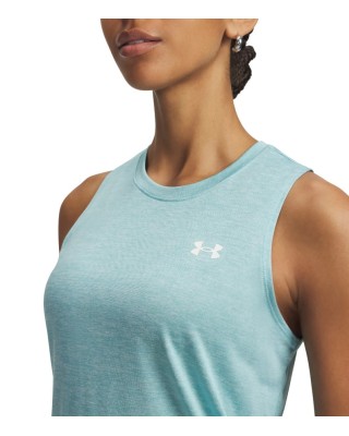 Under Armour Tech Tank Twist Γυναικείο Αμάνικο Πράσινο