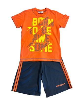 Dansport Παιδικό Καλοκαιρινό Σετ Πορτοκαλί Γκρι