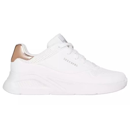 Skechers Uno Lite Shimmer Along Γυναικείo Παπούτσι Λευκό