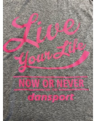 Dansport Γυναικείο Αμάνικο με Τύπωμα Γκρι