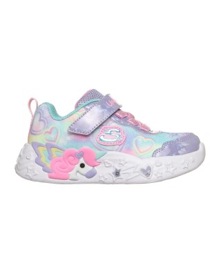 Skechers Unicorn Charmer Βρεφικά Παπούτσια Με Φωτάκια Μωβ