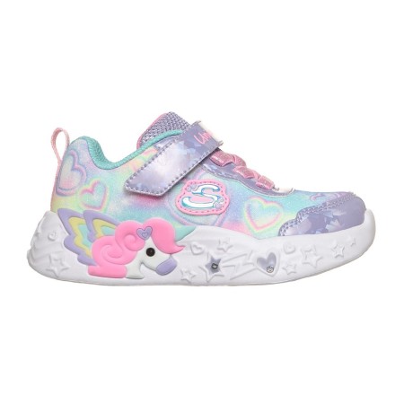 Skechers Unicorn Charmer Βρεφικά Παπούτσια Με Φωτάκια Μωβ