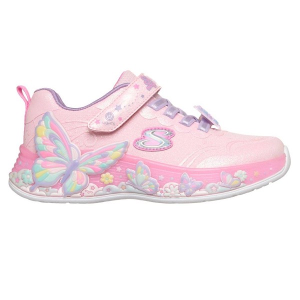 Skechers Lighted Butterfly Bliss Παιδικό Παπούτσι Με Φωτάκια Ροζ