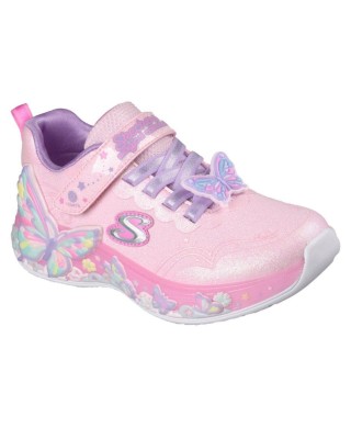 Skechers Lighted Butterfly Bliss Παιδικό Παπούτσι Με Φωτάκια Ροζ