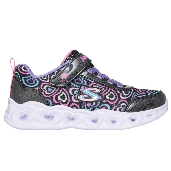 Skechers Lighted Hearts Boogie Love Μαυρο Παιδικό Παπούτσι Με Φωτάκια