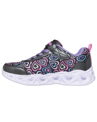 Skechers Lighted Hearts Boogie Love Μαυρο Παιδικό Παπούτσι Με Φωτάκια