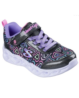 Skechers Lighted Hearts Boogie Love Μαυρο Παιδικό Παπούτσι Με Φωτάκια