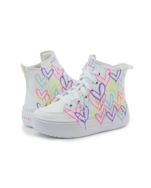 Skechers Hyperlift Love Daze Λευκο Παιδικό Μποτάκι