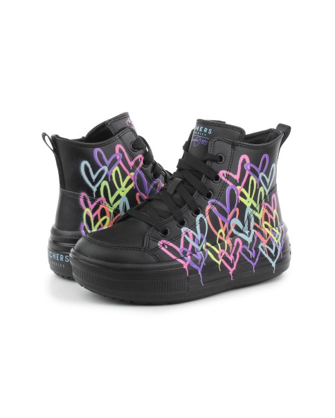 Skechers Hyperlift Love Daze Μαυρο Παιδικό Μποτάκι