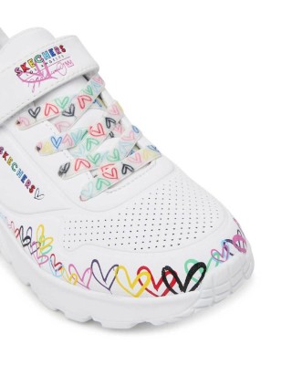 Skechers Heart Craze Uno Lite Παιδικό Παπούτσι Λευκό
