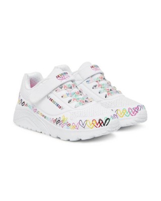 Skechers Heart Craze Uno Lite Παιδικό Παπούτσι Λευκό