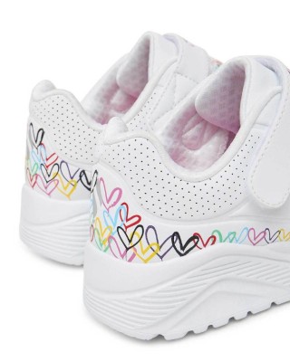 Skechers Heart Craze Uno Lite Παιδικό Παπούτσι Λευκό