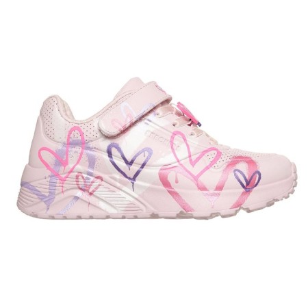 Skechers Uno Lite - Heart Status Παιδικό Παπούτσι Ροζ