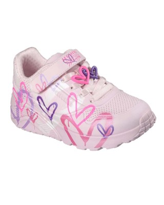 Skechers Uno Lite - Heart Status Παιδικό Παπούτσι Ροζ Skechers Uno Lite - Heart Status Παιδικό Παπούτσι Ροζ