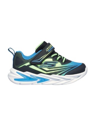 Skechers Lighted Gore & Strap Midsole Techpiece Βρεφικό Παπούτσι Με Φωτάκια