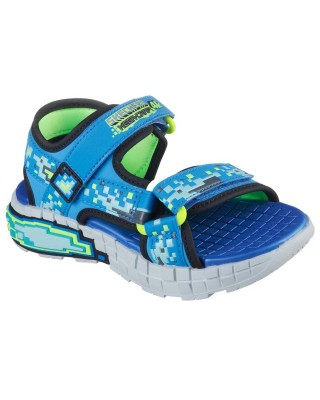 Skechers Mega Splash Cubik Detail Μπλε Παιδικά Πέδιλα Skechers Mega Splash Cubik Detail Μπλε Παιδικά Πέδιλα