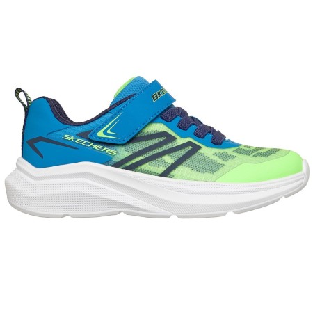 Skechers Microspec Velocity Παιδικό Παπούτσι Μπλε Πράσινο