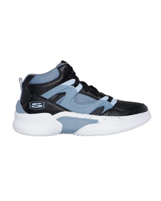 Skechers Court Hype Street-Hooper Μαύρο-Γκρι Παιδικό Μποτάκι 