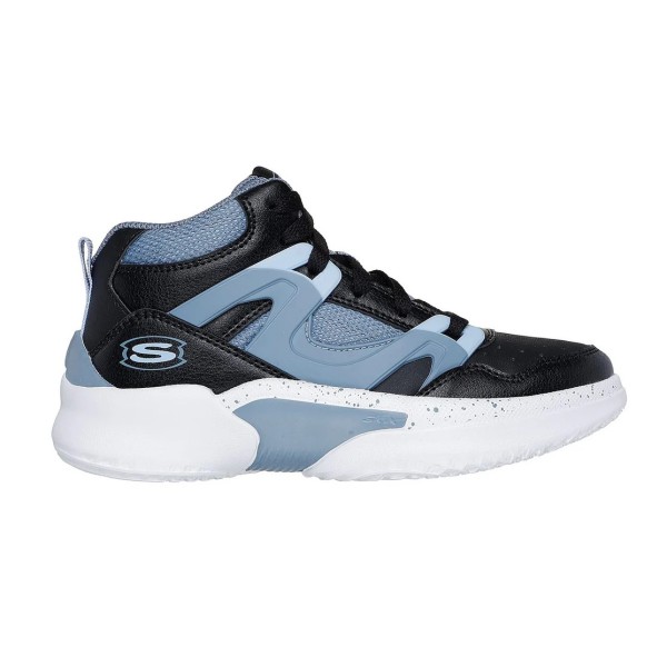 Skechers Court Hype Street-Hooper Μαύρο-Γκρι Παιδικό Μποτάκι 
