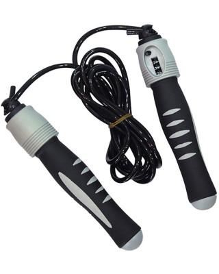 Amila Σχοινάκι Γυμναστικής Μαύρο με Μετρητή