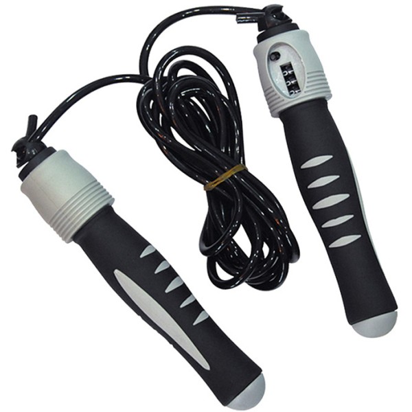 Amila Σχοινάκι Γυμναστικής Μαύρο με Μετρητή