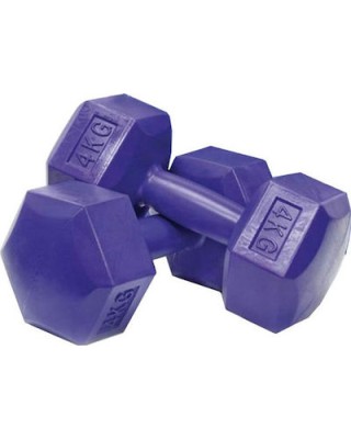 Amila Αλτήρας Εξάγωνος Plastic Series 4,00Kg (Ζευγάρι)