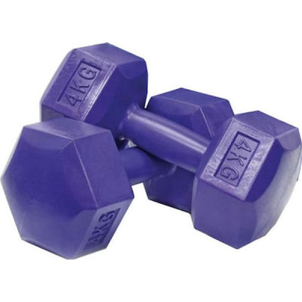 Amila Αλτήρας Εξάγωνος Plastic Series 4,00Kg (Ζευγάρι)