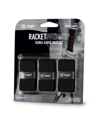 Amila Ταινία Λαβής Ρακετών Overgrip Μαύρο 3 Τεμ