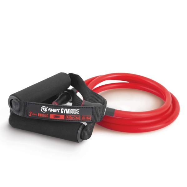 Amila Λάστιχο Gymtube Λαβή Σφουγγάρι 140Cm Light Κόκκινο