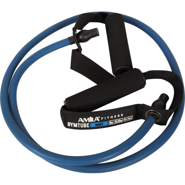 Amila Λάστιχο Gymtube Λαβή Σφουγγάρι 140Cm Heavy Μπλε
