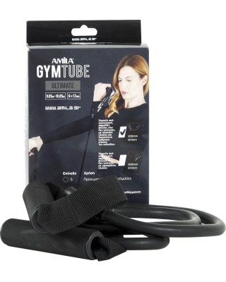 Amila Λάστιχο Gymtube Λαβή Σφουγγάρι 140Cm Ultimate Μαύρο