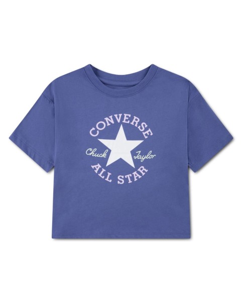 Converse Boxy Crop Tee Παιδικά T-Shirt Μωβ