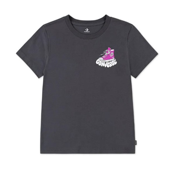 Converse Tee Shoe Logo Παιδικό Tshirt Γκρι