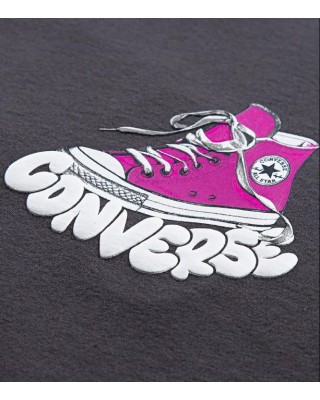 Converse Tee Shoe Logo Παιδικό Tshirt Γκρι