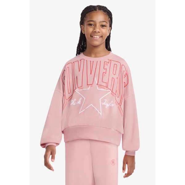 Converse Cnvg Relaxed Boxy Graphic Crew Παιδική Μπλούζα