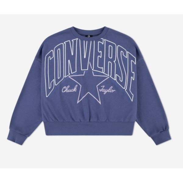 Converse Cnvg Relaxed Boxy Graphic Crew Παιδική Μπλούζα