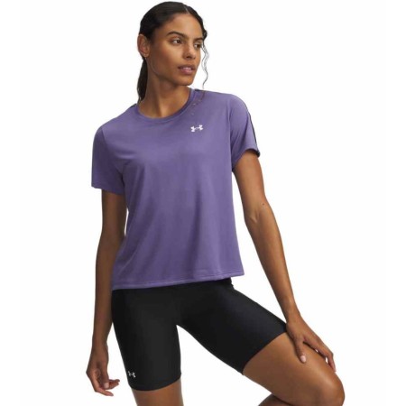 Under Armour Tech Wm Tape Ss Γυναικείο T-Shirt Μωβ Under Armour Tech Wm Tape Ss Γυναικείο T-Shirt Μωβ