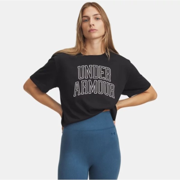 Under Armour Rival Os Campus Tee Γυναικείο T-Shirt Μαύρο