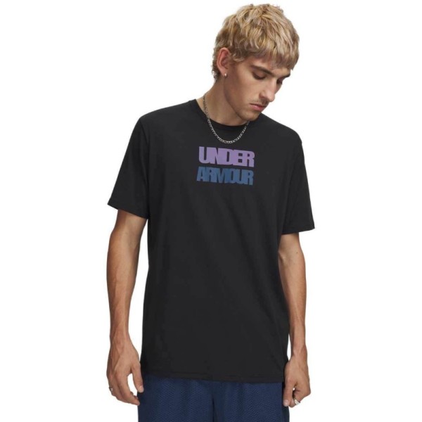 Under Armour M Block Logo Ss Ανδρικό T-Shirt Μαύρο