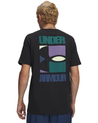 Under Armour M Block Logo Ss Ανδρικό T-Shirt Μαύρο